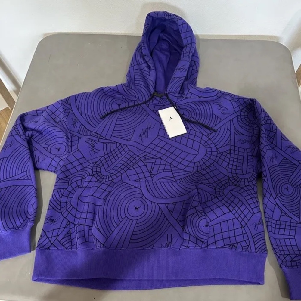 Women's NIKE Air Jordan Pullover Hoodie Purple Size Small NWT